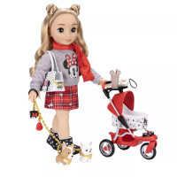 Лялька Мінні Маус і вихованці Disney ILY 4ever 18 Doll Inspired by Minnie  Doggie Stroller