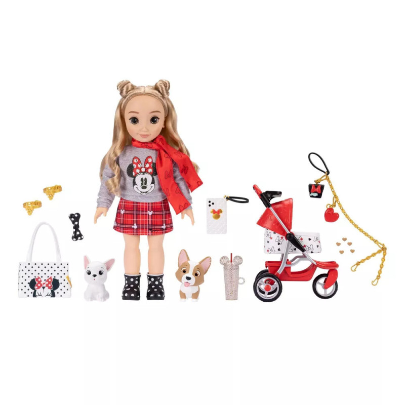 Лялька Мінні Маус і вихованці Disney ILY 4ever 18 Doll Inspired by Minnie  Doggie Stroller