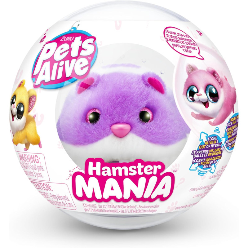 Інтерактивна іграшка Хом'ячок Pets Alive Hamstermania Purple by ZURU Hamster