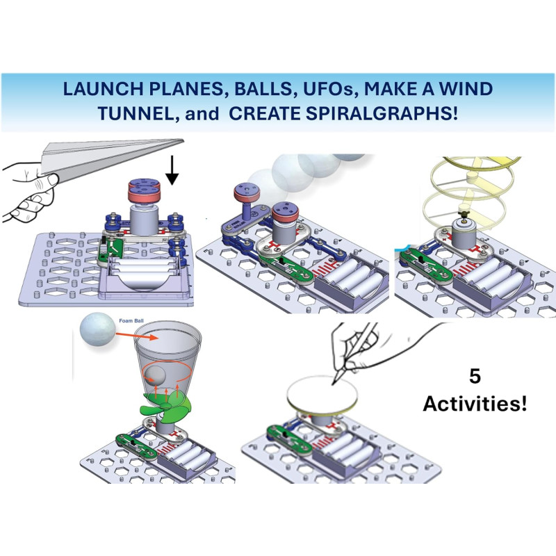 Набір STEM Науково технічний конструктор Snap Circuits Flight Deck Science STEM Toy kit Ages Construction