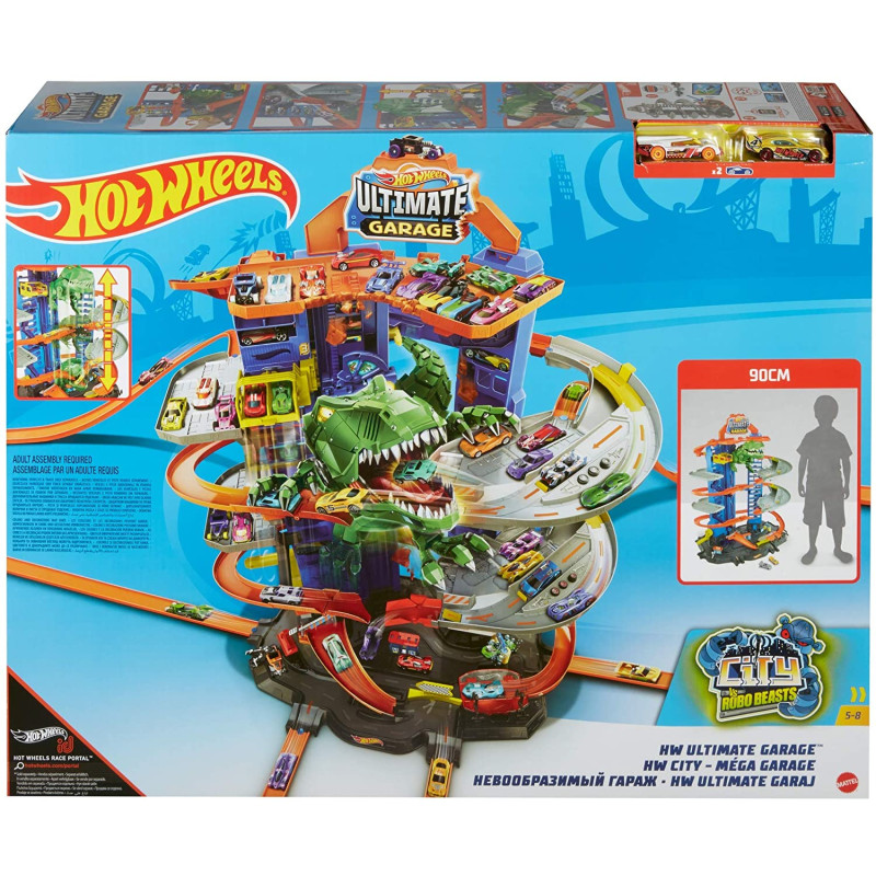Гараж Трек Хот Вілс з динозавром Hot Wheels City Robo T-Rex Ultimate Garage GJL14
