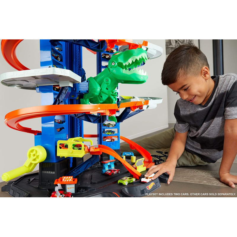 Гараж Трек Хот Вілс з динозавром Hot Wheels City Robo T-Rex Ultimate Garage GJL14