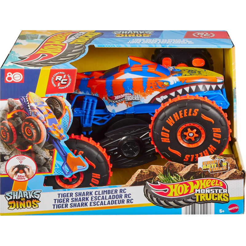 Машинка на дистанційному управлінні Хот Вілс Hot Wheels Monster Trucks RC Tiger Shark Climber JFR39