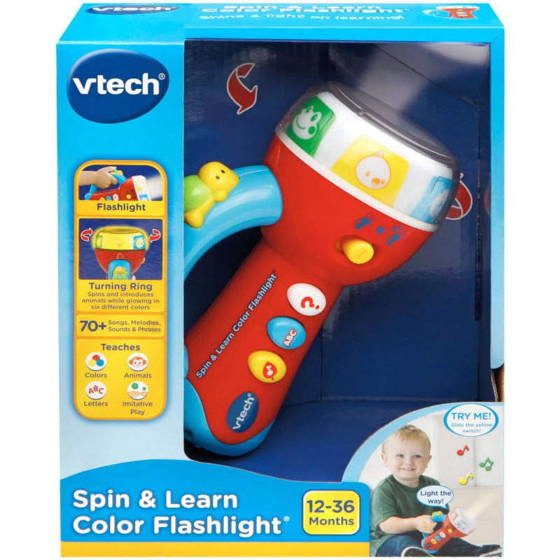 Розвиваюча іграшка Музичний ліхтарик VTech Spin and Learn Color Flashlight red