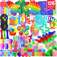 Розвиваючий сенсорний набір Іграшки антистрес  Fidget Toys 126 Pack Party Favors for Kids
