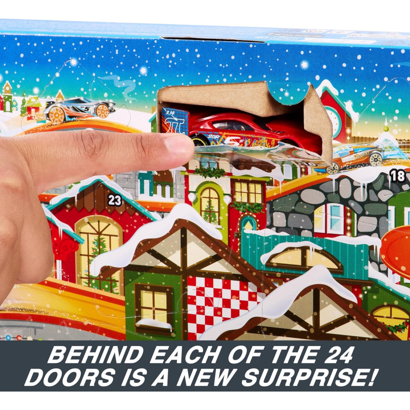Адвент календар набір машинок Hot Wheels Advent Calendar 8 Hot Wheels Cars HKL74