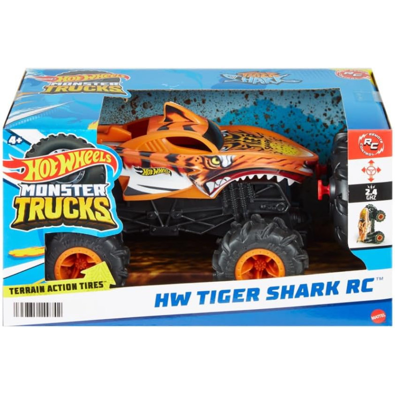 Машинка на радіоуправлінні Тигрова акула Hot Wheels Monster Trucks RC HW Tiger Shark  1 24  HNV03