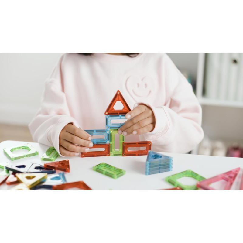 Розвиваючий набір STEM магнітних 3D плиток Discovery 100 Piece 3D Magnetic Tiles Set Educational STEM