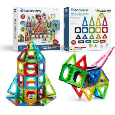 Розвиваючий набір STEM магнітних 3D плиток Discovery 100 Piece 3D Magnetic Tiles Set Educational STEM