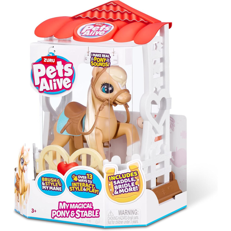 Ігровий набір інтерактивна конячка Pets Alive My Magical Pony and Stable Battery Powered