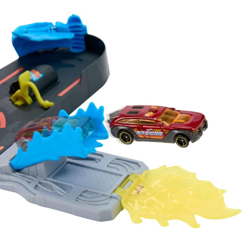 Пожежна станція траса для іграшкових машинок Hot Wheels Toy Track Set City Super Fire Station Rescue JHL95