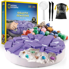 Набір для розкопок гігантського дорогоцінного каміння National Geographic Gigantic Gemstone Dig Kit Excavate 100