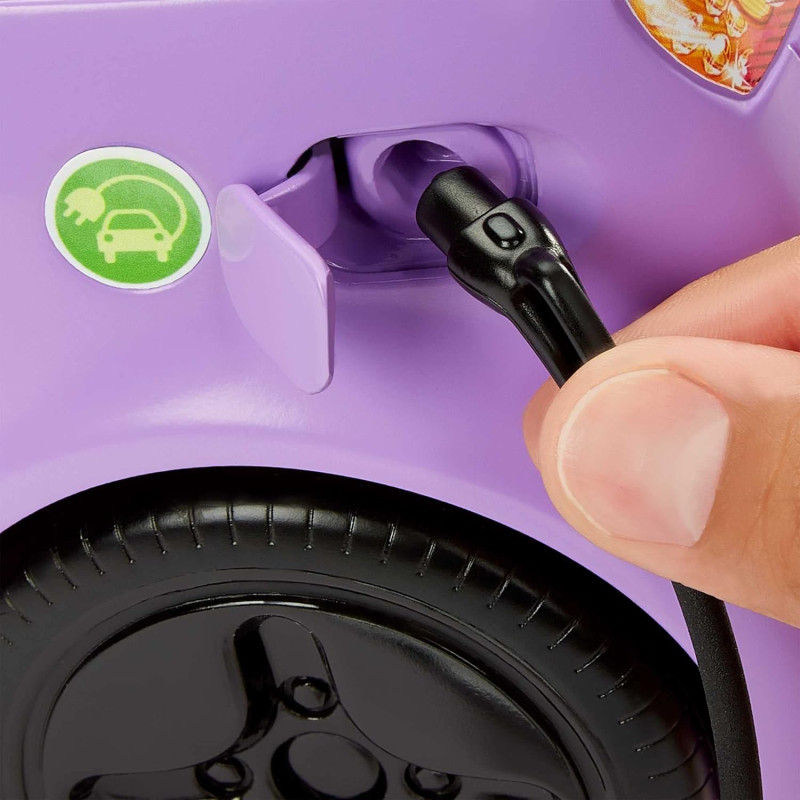 Електрокар Барбі з відкидним верхом Barbie Toy Car Electric Vehicle with Charging Station