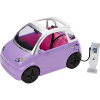 Електрокар Барбі з відкидним верхом Barbie Toy Car Electric Vehicle with Charging Station