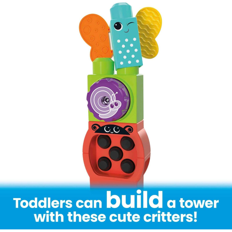 Навчальна іграшка конструктор конструктор гусениця MEGA BLOKS Fisher Price Building Blocks Train HKN44