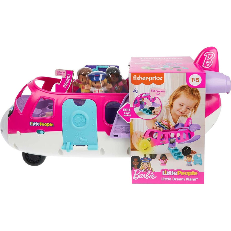 Іграшка маленький літак мрії  Фишер Прайс Барбі Fisher-Price Little People Barbie Toddler Toy Little Dream Plane