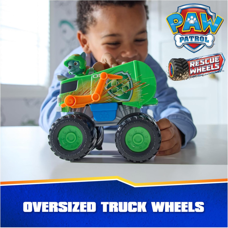Машинка траснформер із водієм Роккі Paw Patrol Rescue Wheels Rocky s Recycle Truck