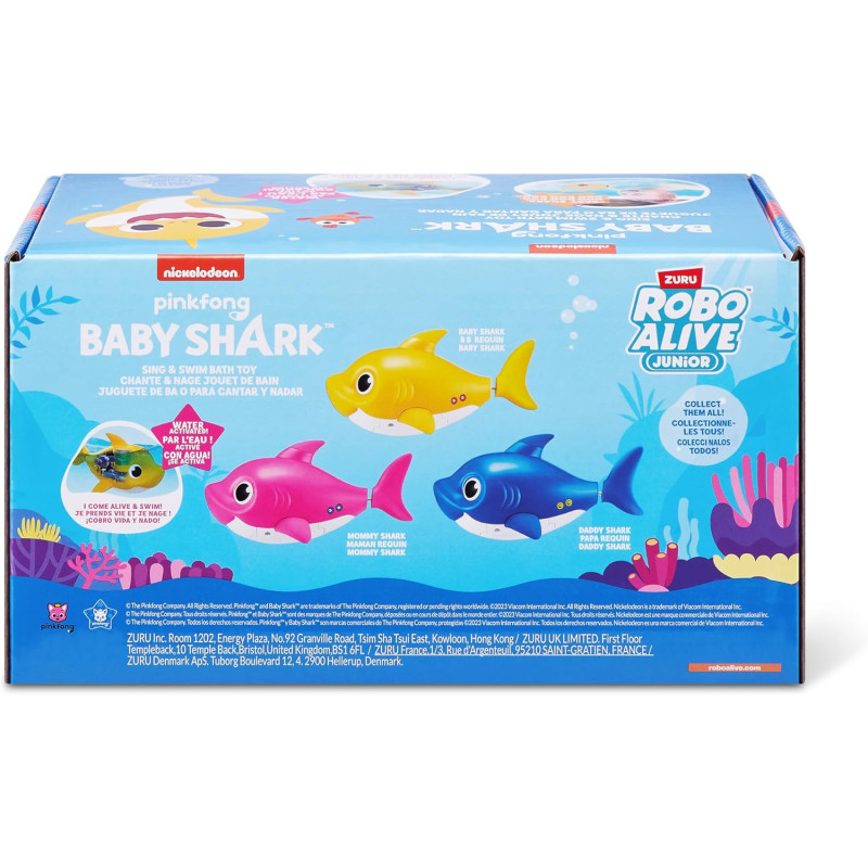 Інтерактивна іграшка акула для ванни Robo Alive Junior Baby Shark New Silicon Fins Blue