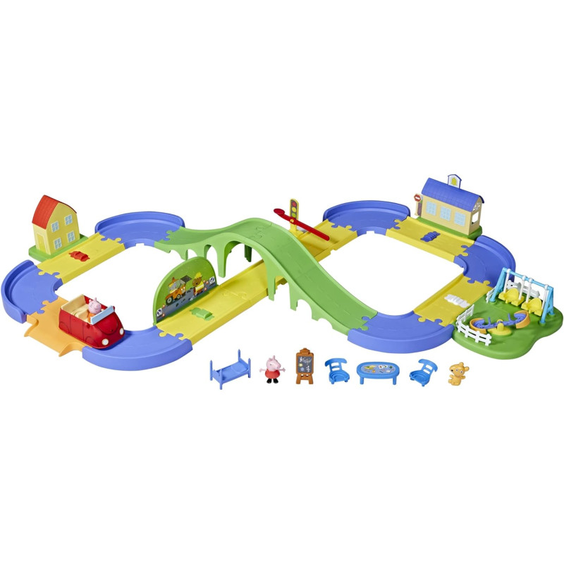 Ігровий набір Свинка Пеппа Місто Пеппи з автомобільною доріжкою Peppa Pig All Around Peppa’s Town Playset 