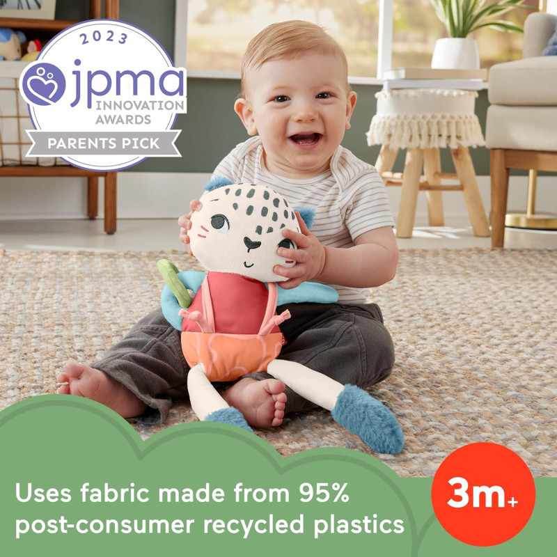 М'яка іграшка Леопард Fisher Price Baby Toy Planet Spotting Fun Snow Leopard Plush