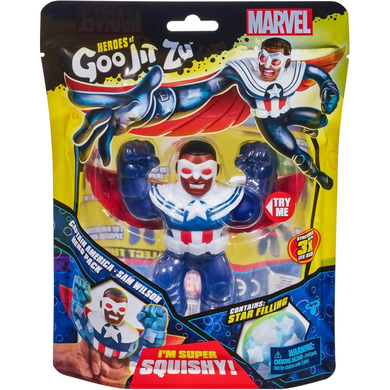 Іграшка тягучка Капітан Америка Heroes of Goo Jit Zu Marvel Hero Pack Captain America