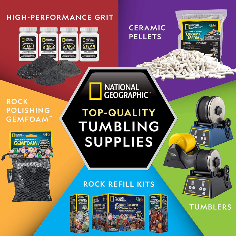Науковий набір камені та мінерали National Geographic Rock Tumbler Refill Kit 