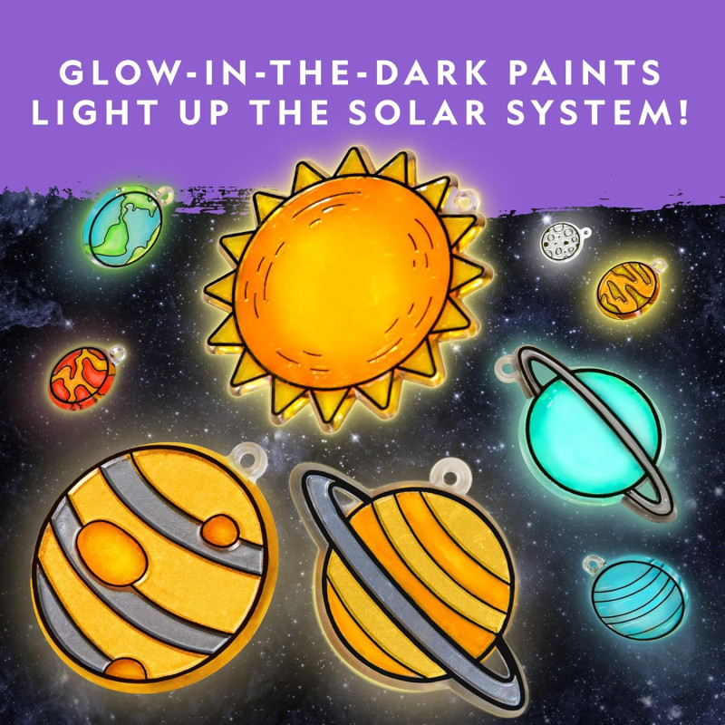 Набір STEM для творчості Сонячна система NATIONAL GEOGRAPHIC Kids Window Art Kit Stained Glass Solar System