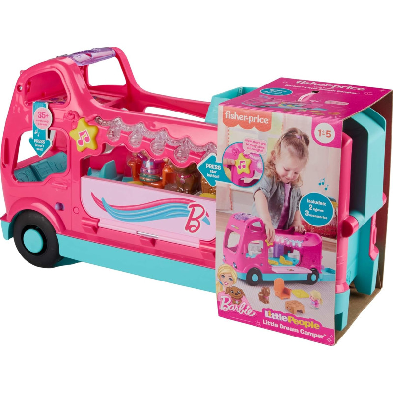 Ігровий набір автомобіль Барбі будиночок на колесах Fisher Price Little People Toddler Toy Barbie Dreamcamper RV
