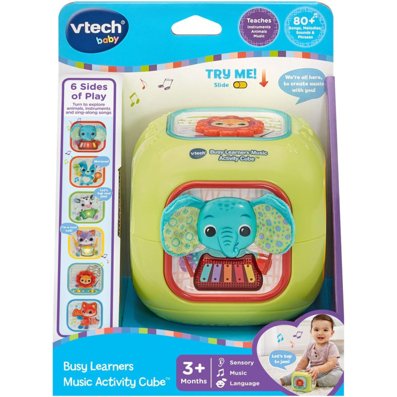 Розвиваючий музичний куб VTech Baby Busy Learners Music Activity Cube Green