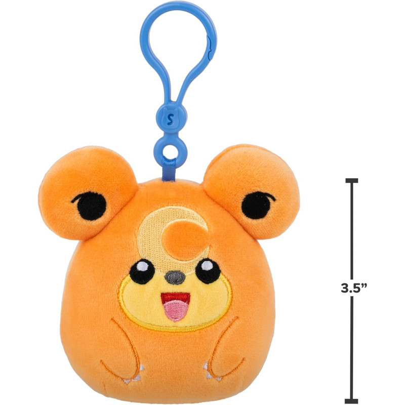 Плюшевий брелок покемон Squishmallows Original Pokémon Teddiursa Clip