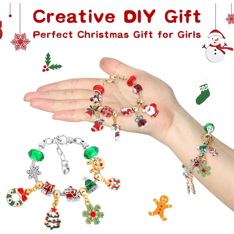 Різдвяний Адвент календар браслетів Christmas Charm Bracelet Advent Calendar 2024