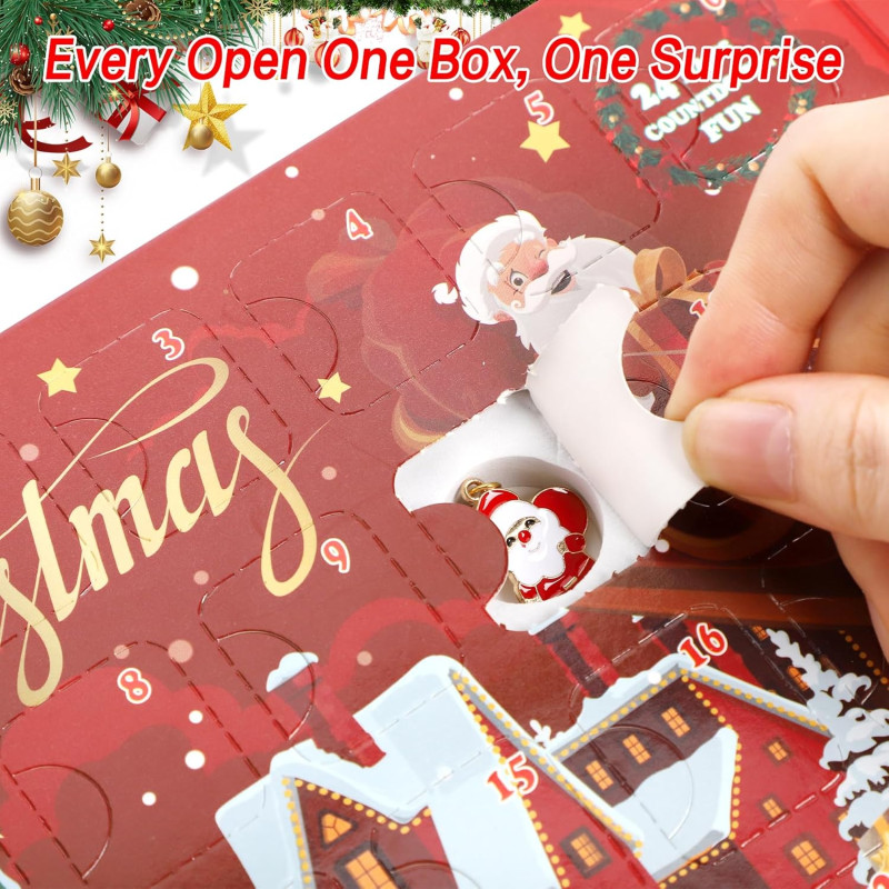 Різдвяний Адвент календар браслетів Christmas Charm Bracelet Advent Calendar 2024