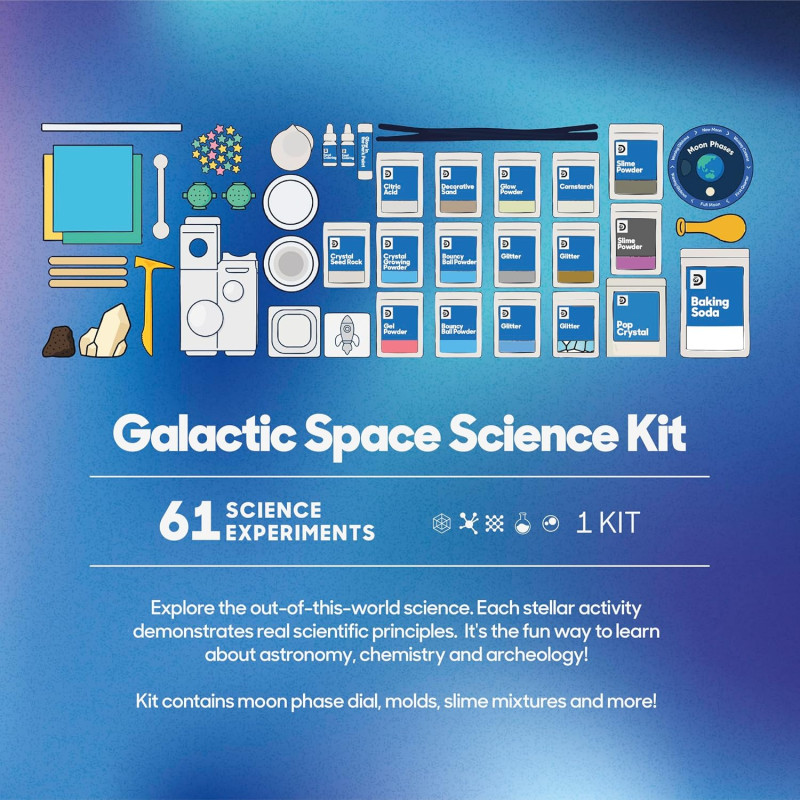 Набір STEM для експериментів Discovery Galactic Space Science Kit 61 Experiment STEM Lab