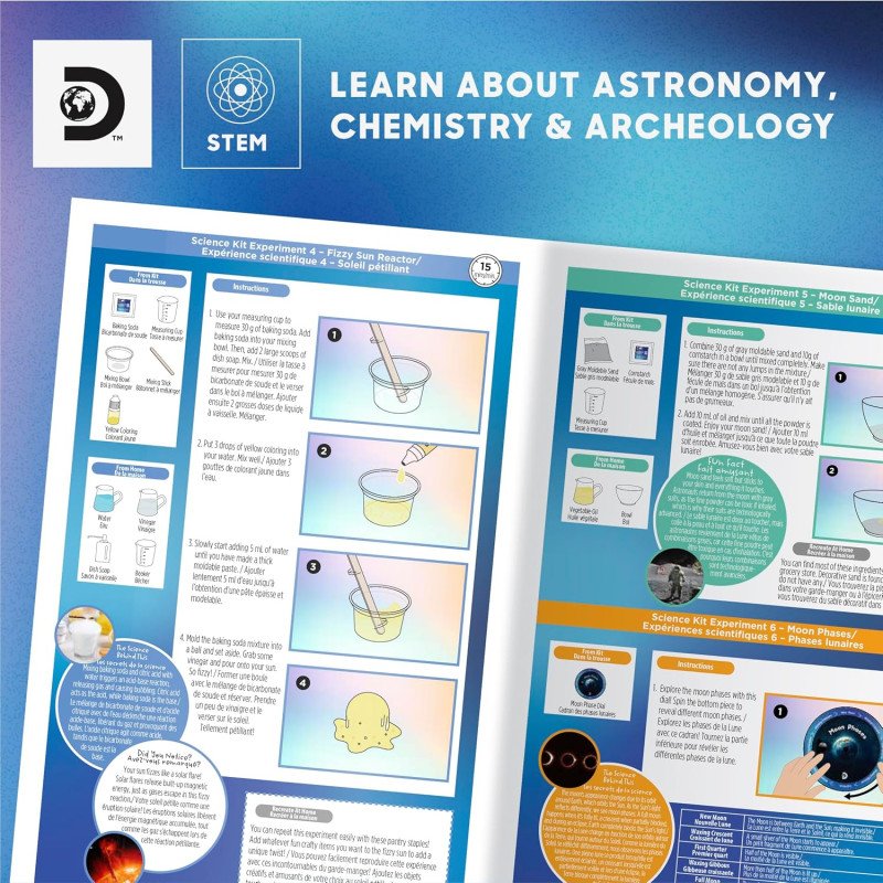 Набір STEM для експериментів Discovery Galactic Space Science Kit 61 Experiment STEM Lab