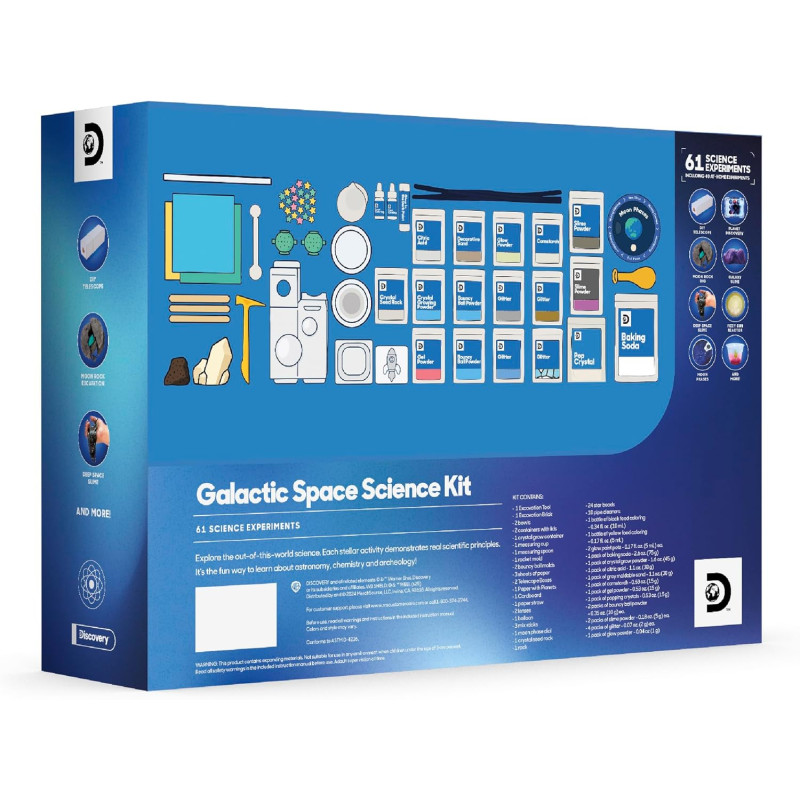 Набір STEM для експериментів Discovery Galactic Space Science Kit 61 Experiment STEM Lab
