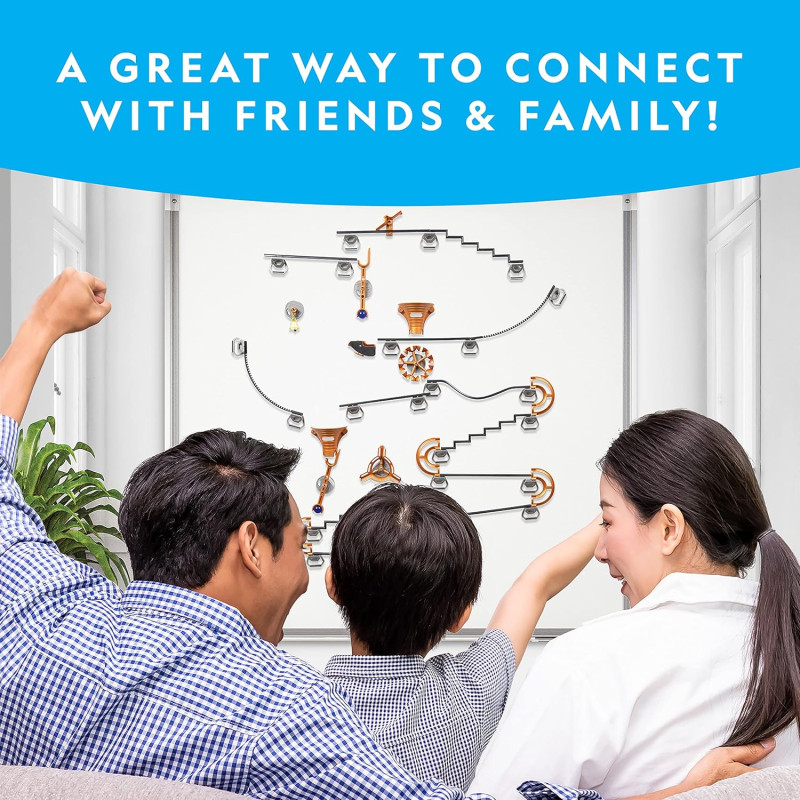 Науковий STEM набір Магнітна траса National Geographic Magnetic Marble Run 75 Piece STEM Building