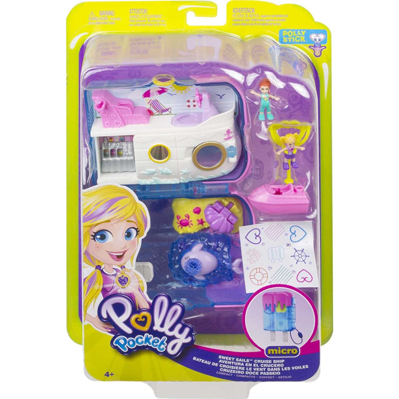 Ігровий набір Поллі Покет Круїзний Лайнер Polly Pocket Pocket World Sweet Sails Cruise Ship Compact 