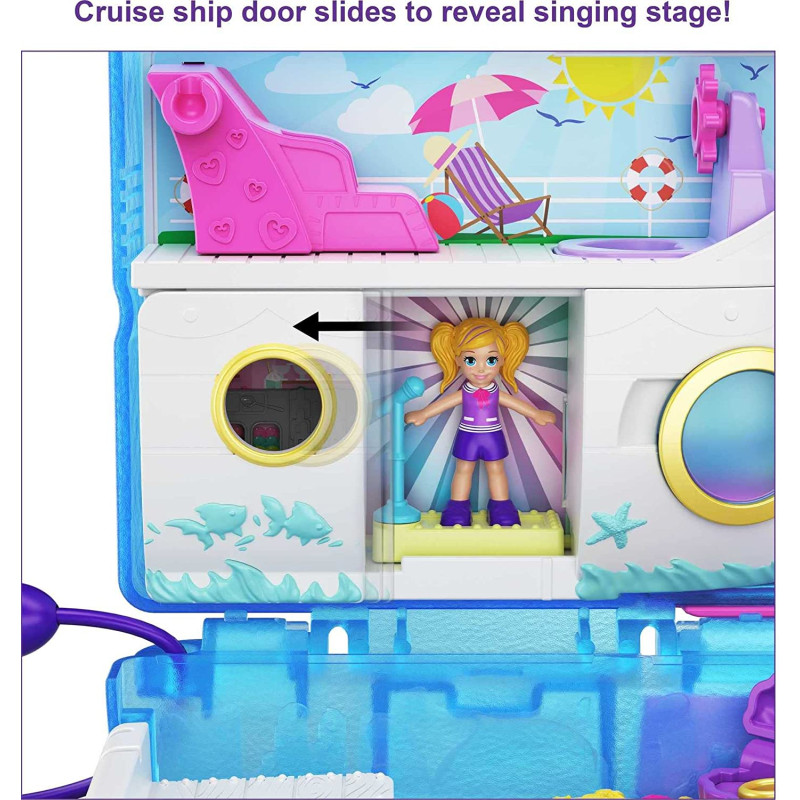 Ігровий набір Поллі Покет Круїзний Лайнер Polly Pocket Pocket World Sweet Sails Cruise Ship Compact 