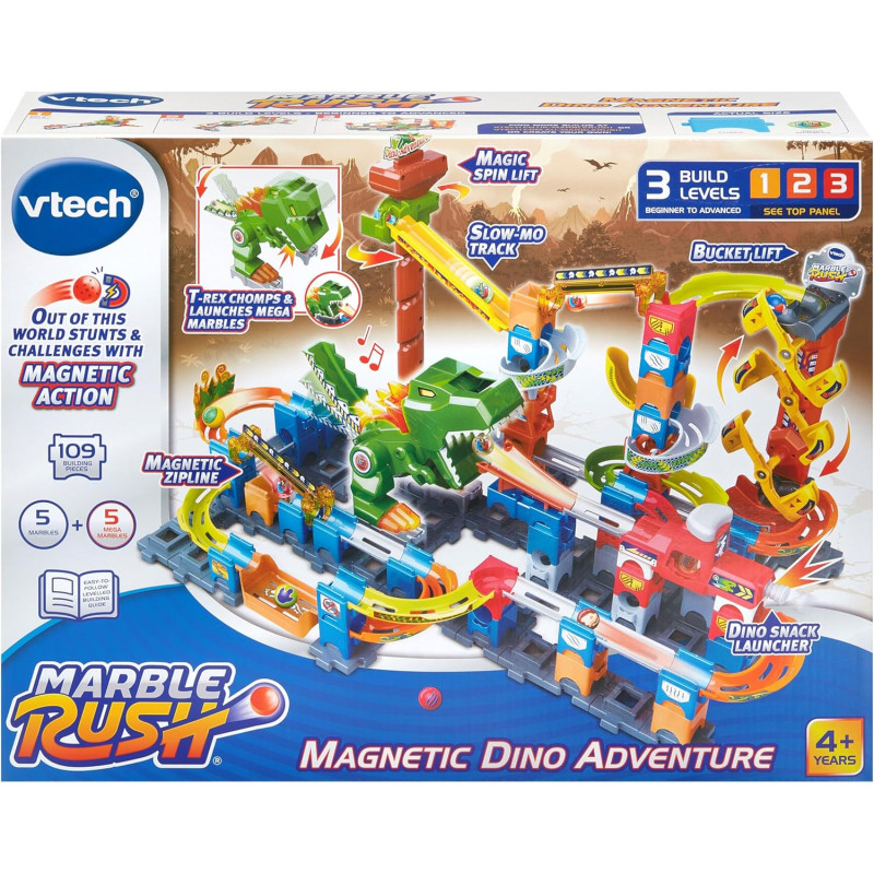 Розвиваючий конструктор лабіринт VTech Marble Rush Magentic Dino Adventure