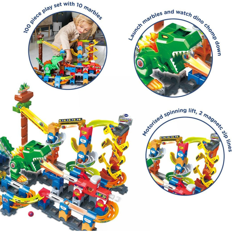 Розвиваючий конструктор лабіринт VTech Marble Rush Magentic Dino Adventure