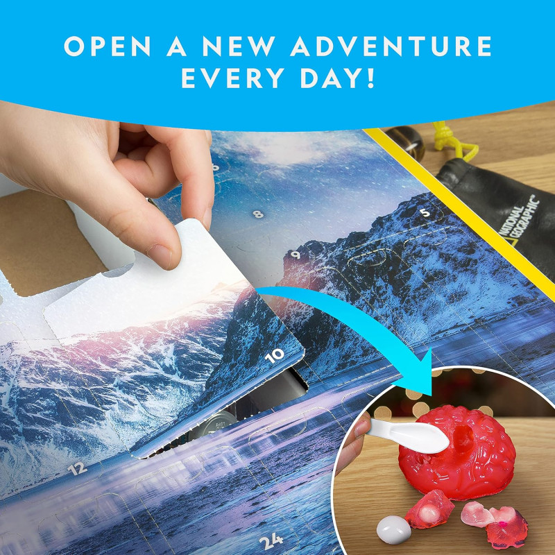 Адвент календар STEM наукові експерименти NATIONAL GEOGRAPHIC Science Kit Rock Collection Advent Calendar