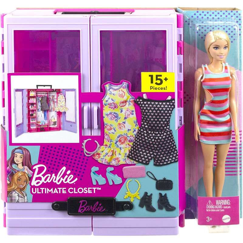 Шафа валіза з лялькою Барбі  Barbie Fashionistas Ultimate Closet Portable Fashion Toy