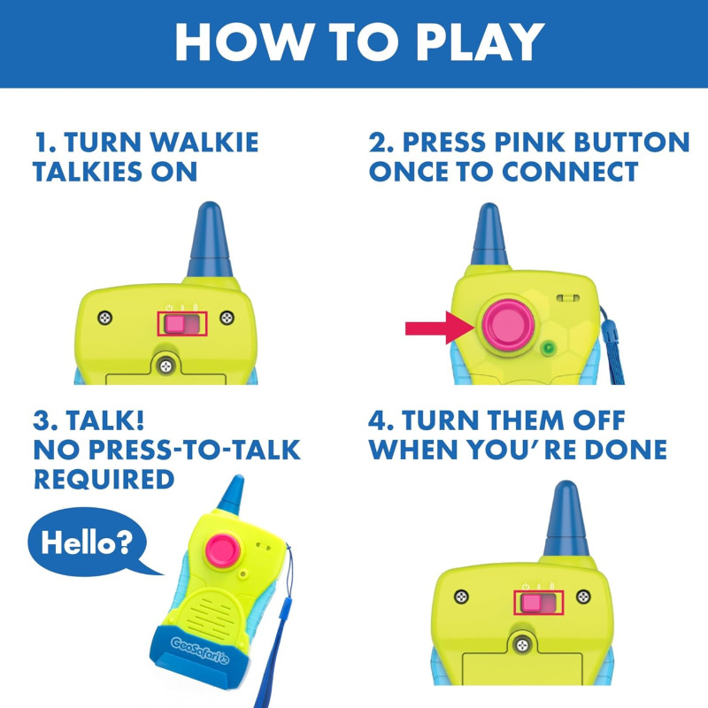 Іграшки для кемпінгу та досліджень Міні рації Educational Insights GeoSafari Jr My First Walkie Talkies