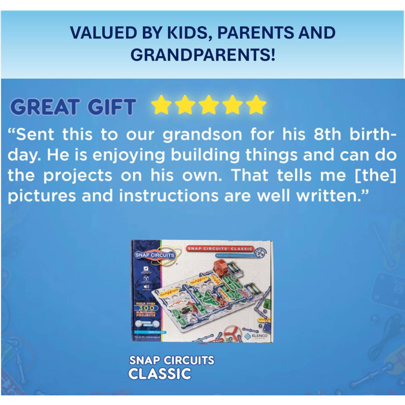 Набір STEM електричний конструктор Snap Circuits Classic SC 300 Electronics Exploration Kit STEM Educational