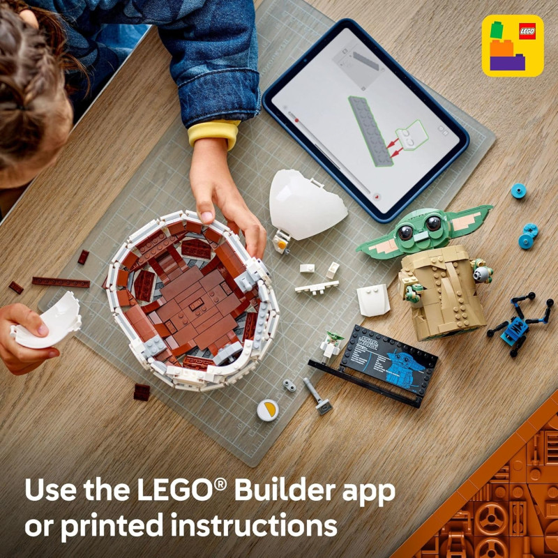 Конструктор Лего Ґроґу в повітряній колисці LEGO Star Wars Grogu with Hover Pram Building 75403