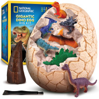 Ігровий набір STEM Розкопки динозавра National Geographic Jumbo Dinosaur Egg Dig Kit  Excavate 12 Figures