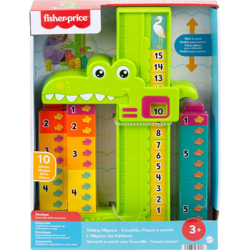 Навчальна іграшка конструктор Крокодил Fisher Price Preschool Learning Toy Adding Alligator