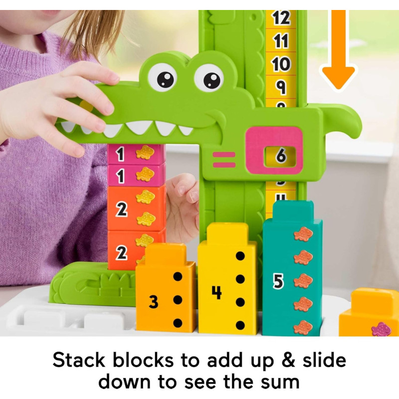 Навчальна іграшка конструктор Крокодил Fisher Price Preschool Learning Toy Adding Alligator