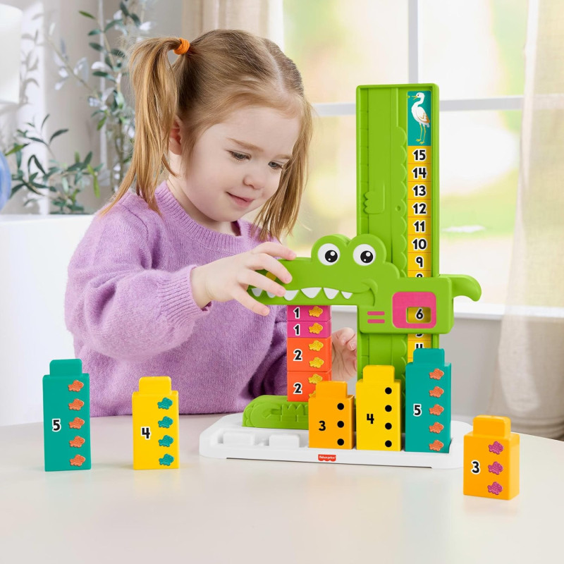 Навчальна іграшка конструктор Крокодил Fisher Price Preschool Learning Toy Adding Alligator