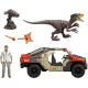 Ігровий набір машинка з динозавром Mattel Jurassic World Launch N Battle Truck Martin Krebs Figure Raptor